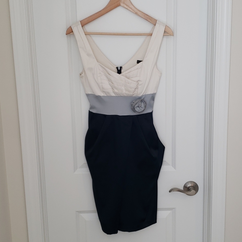 White & Blue City Studio Dress